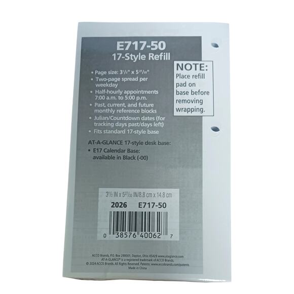 2026 AT-A-GLANCE Daily Desk Calendar Refill 3.5" x 6" Loose-Leaf E71750 Office - Picture 2 of 11